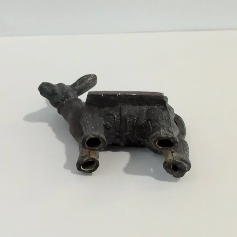 Vintage Pack Mule Metal Travel Souvenir Gold Rush Dig Mini Cast Donkey - Picture 4 of 4